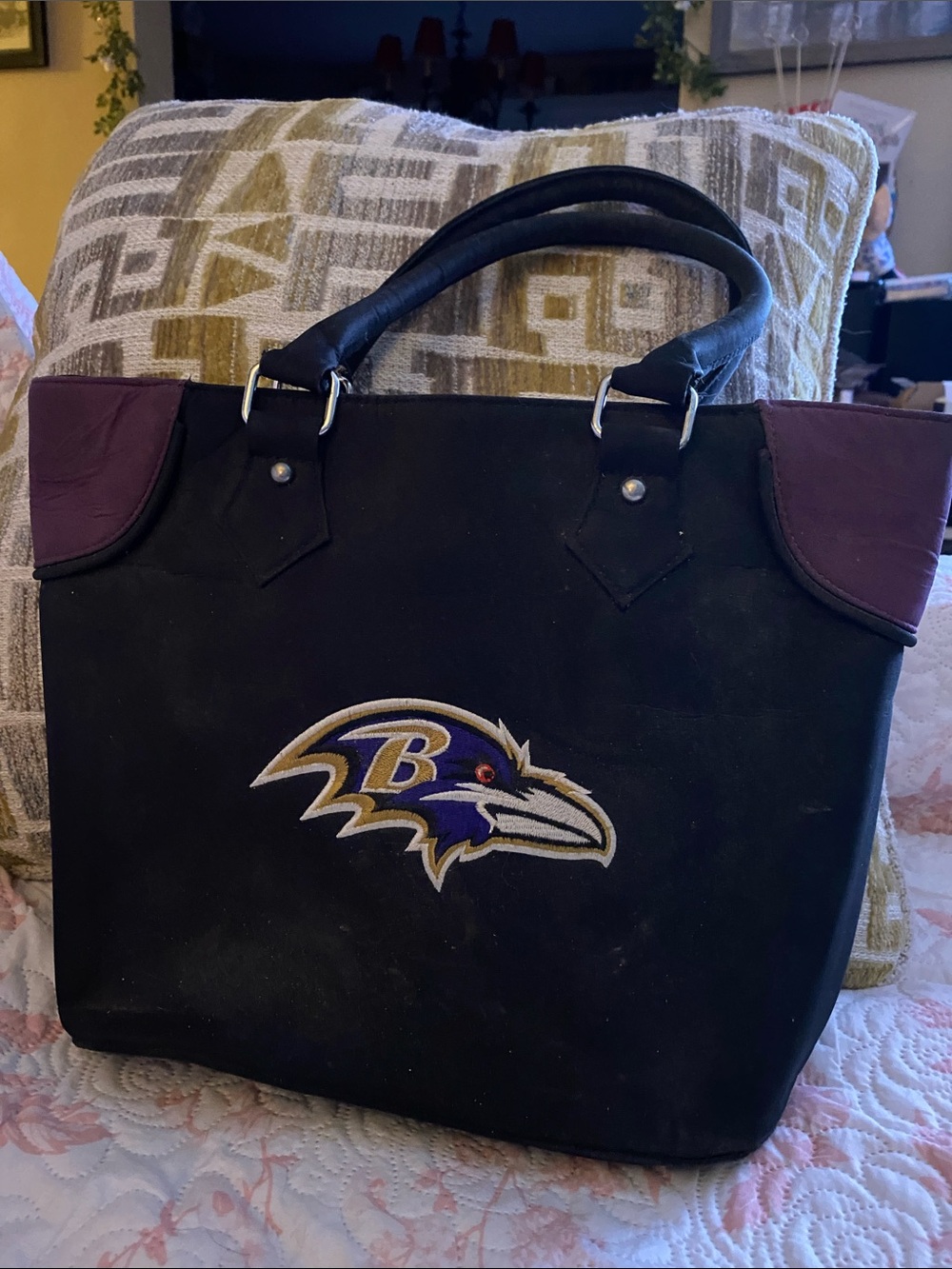 Baltimore Ravens Black and Purple purse bag